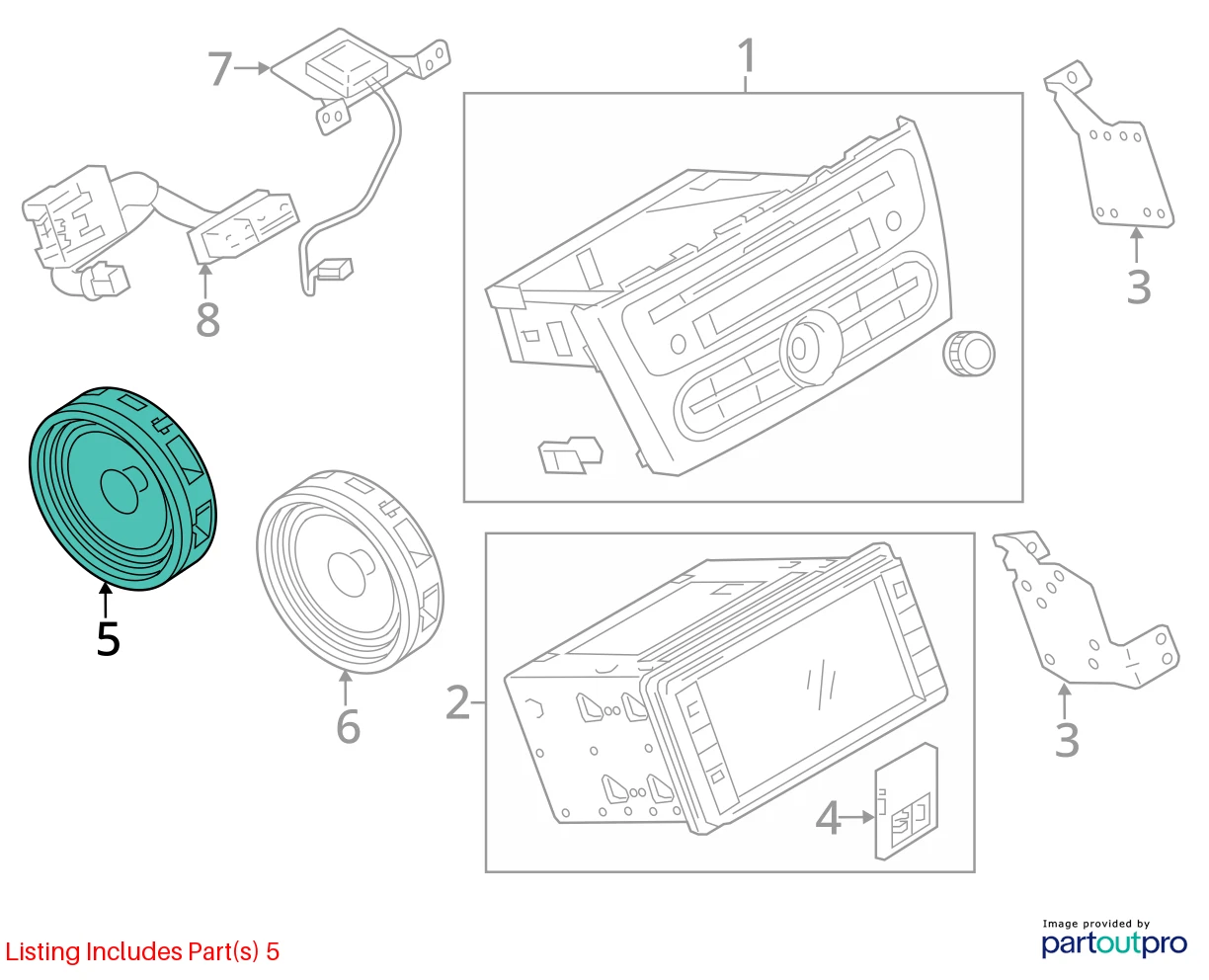 2014-2024 MITSUBISHI MIRAGE REAR LEFT SIDE DOOR SOUND SYSTEM DOOR SPEAKER OEM