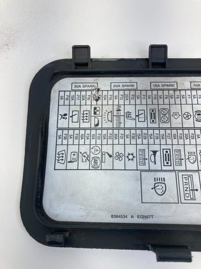 2002-2008 Mini Cooper Interior Passenger Footwell Fuse Box Lid Cover 8384534 OEM