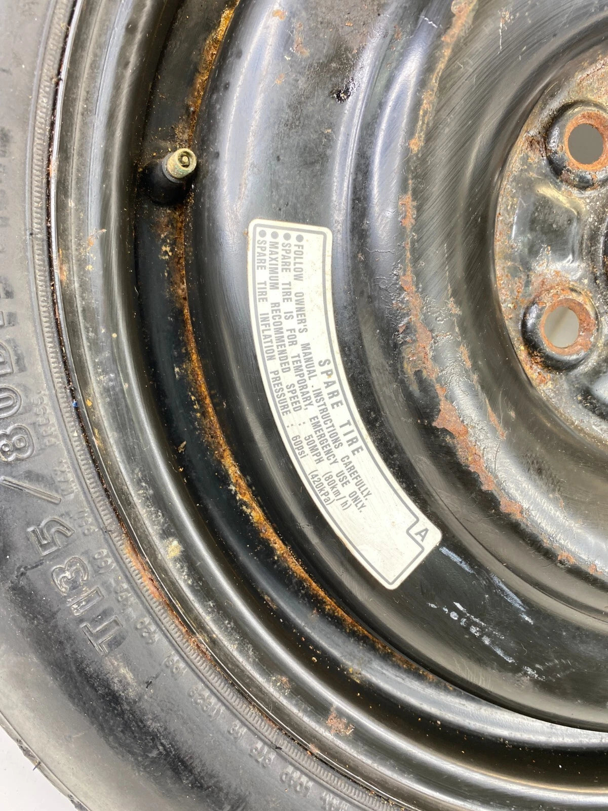 2005-2010 HONDA ODYSSEY EMERGENCY SPARE TIRE WHEEL COMPACT DONUT T135/80D17 R17