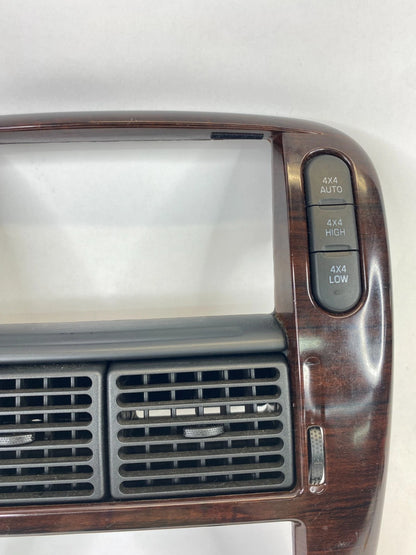 2002-2005 FORD EXPLORER DASH RADIO CLIMATE BEZEL COVER TRIM W/ SWITCHES AIR VENT