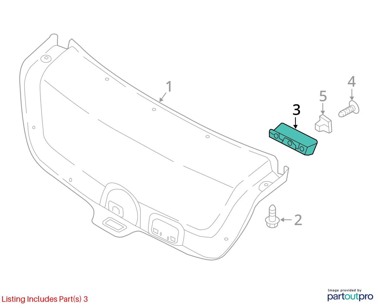 2011 2012 2013 2014 HYUNDAI SONATA REAR TRUNK DECK LID INTERIOR PULL HANDLE