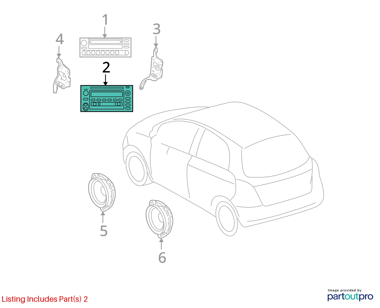 2008-2011 TOYOTA YARIS HATCHBACK AM/FM RADIO CD RECEIVER 86120-52A20 OEM