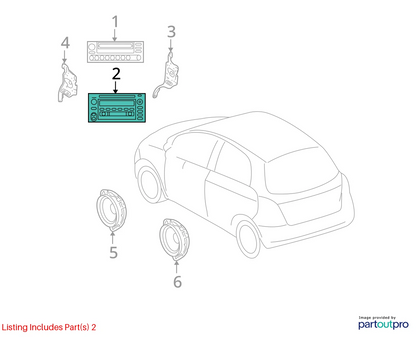 2008-2011 TOYOTA YARIS HATCHBACK AM/FM RADIO CD RECEIVER 86120-52A20 OEM