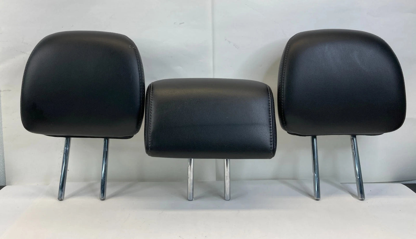 13-16 NISSAN PATHFINDER REAR 2ND ROW LEFT CENTER RIGHT HEAD REST SET LEATHER OEM