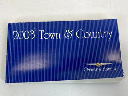 2003 Chrysler Town & Country Owner's Manual Guide Warranty Information w/ Case