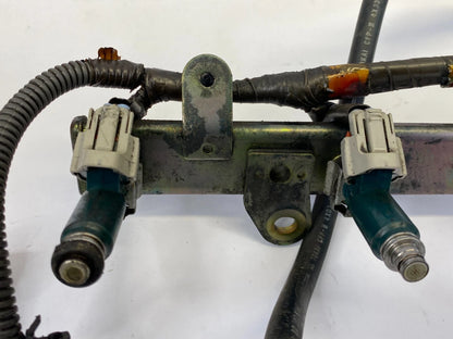 2002-2006 NISSAN ALTIMA 2.5L L4 FUEL RAIL TUBE W 4 FUEL INJECTORS & HARNESS OEM