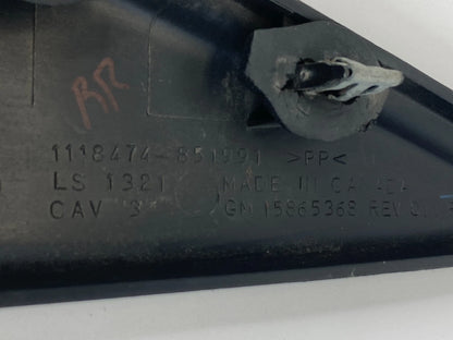 2006-2013 CHEVROLET IMPALA REAR RIGHT INNER UPPER DOOR CORNER COVER 15865368