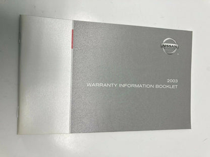 2003 03 NISSAN ALTIMA OWNERS MANUAL & WARRANTY INFORMATION SET KIT W/ CASE OEM