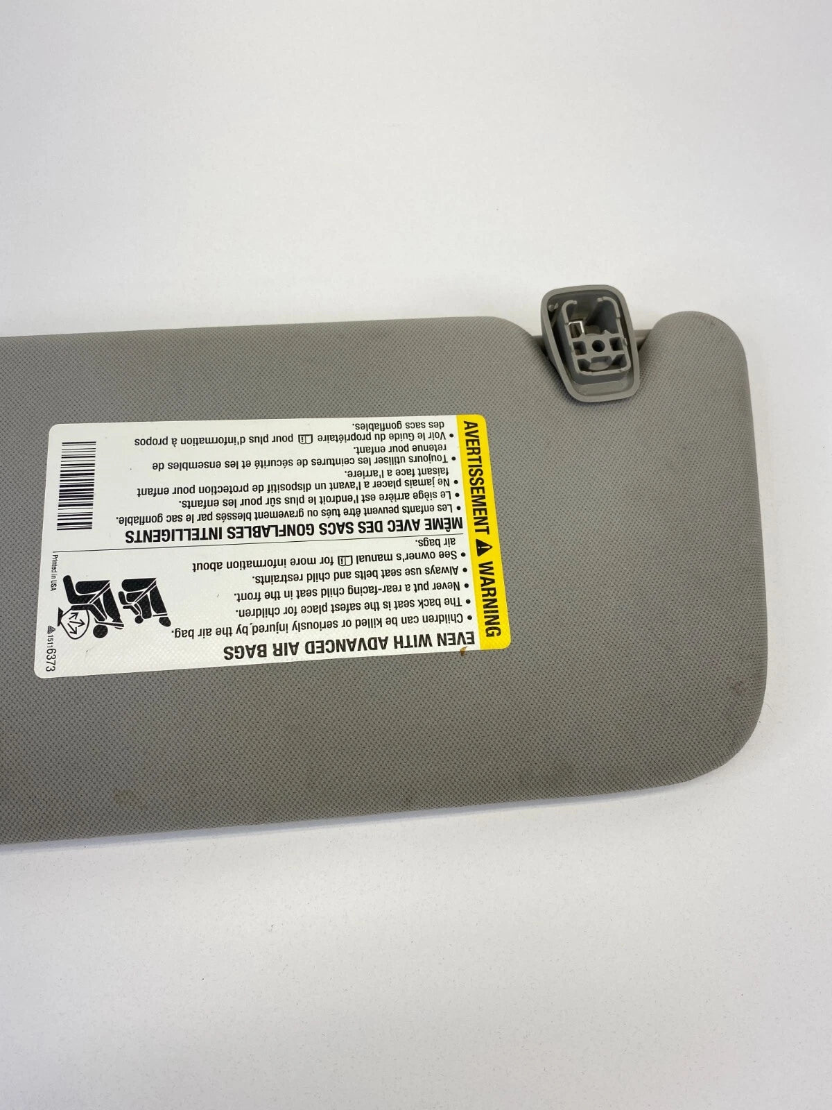 2006-2016 CHEVROLET IMPALA ROOF RIGHT PASSENGER SUNVISOR SUN VISOR SHADE OEM