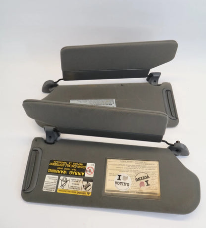 2004-2006 TOYOTA TUNDRA DOUBLE CAB SUN VISOR SET LEFT RIGHT DUAL PANEL GRAY OEM