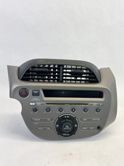 09-13 HONDA FIT AM FM RADIO STEREO DASH BEZEL PANEL ASSEMBLY 39100-TK6-A013 OEM