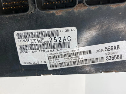08-10 CHRYSLER TOWN & COUNTRY 3.8L AT ENGINE COMPUTER CONTROL MODULE P05150252AC