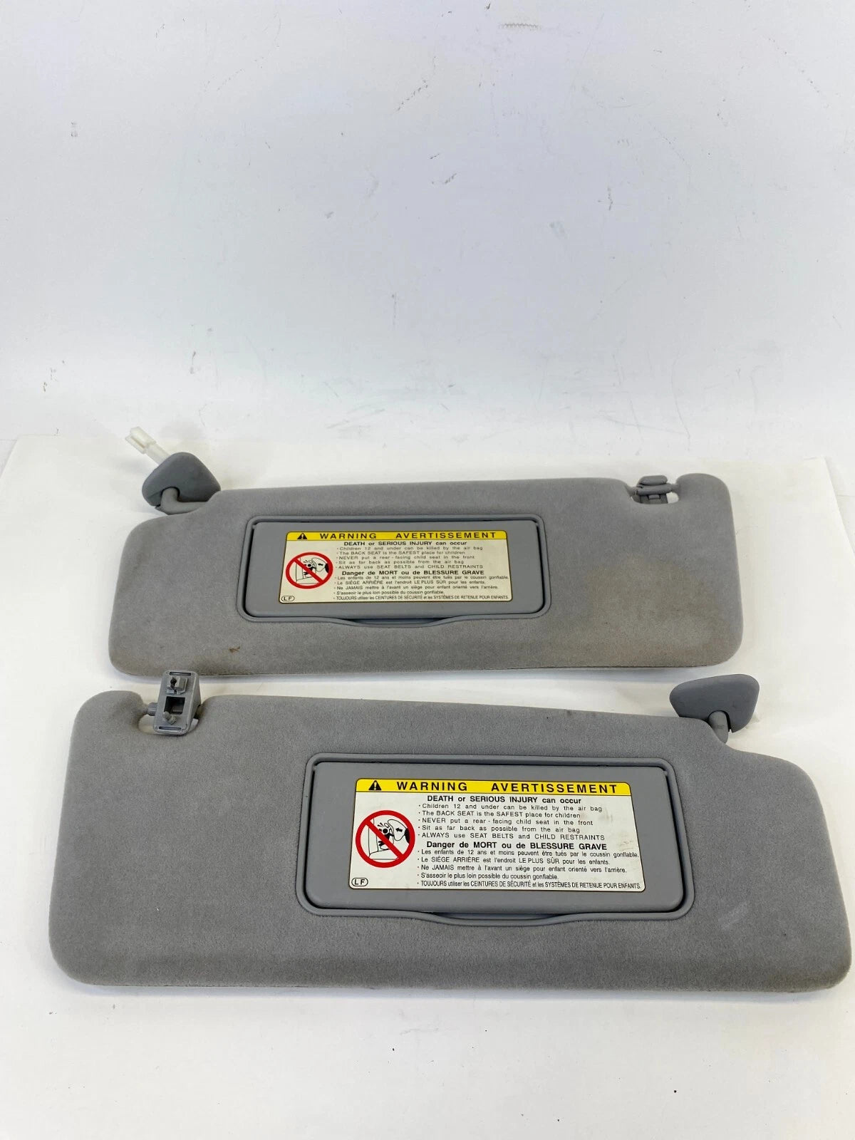 01 02 LEXUS RX300 FRONT LEFT RIGHT OVERHEAD ROOF SUN VISOR MIRROR SET PAIR OEM