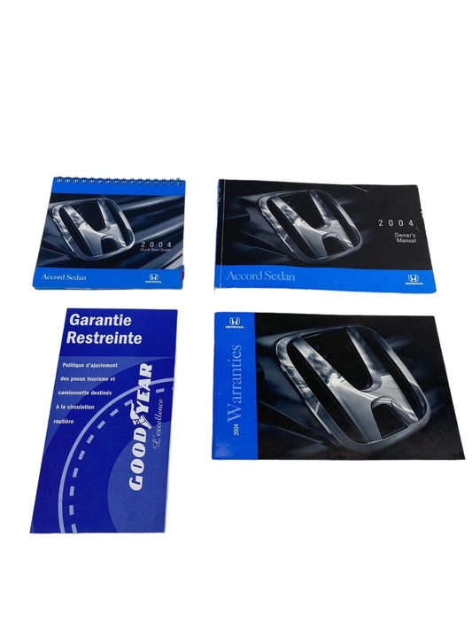 2004 HONDA ACCORD SEDAN OWNER'S MANUAL WARRANTIES & QUICK START GUIDE BOOKS OEM