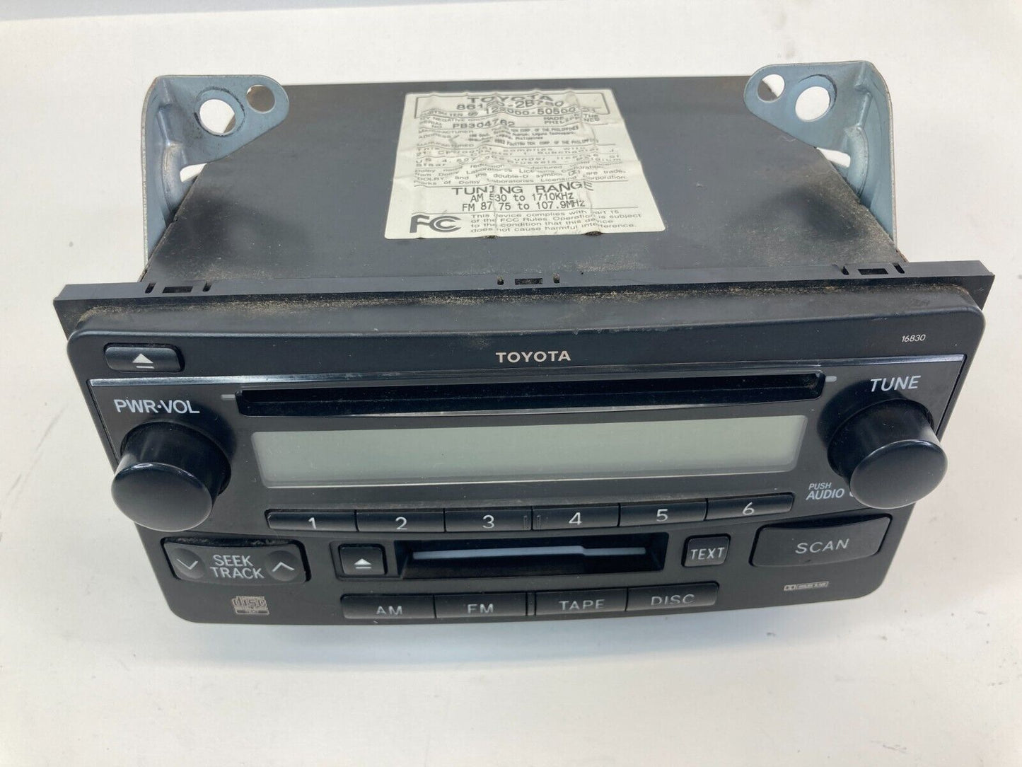 2003 03 Toyota Celica AM FM Radio CD Cassette Player Receiver 86120-2B760 OEM