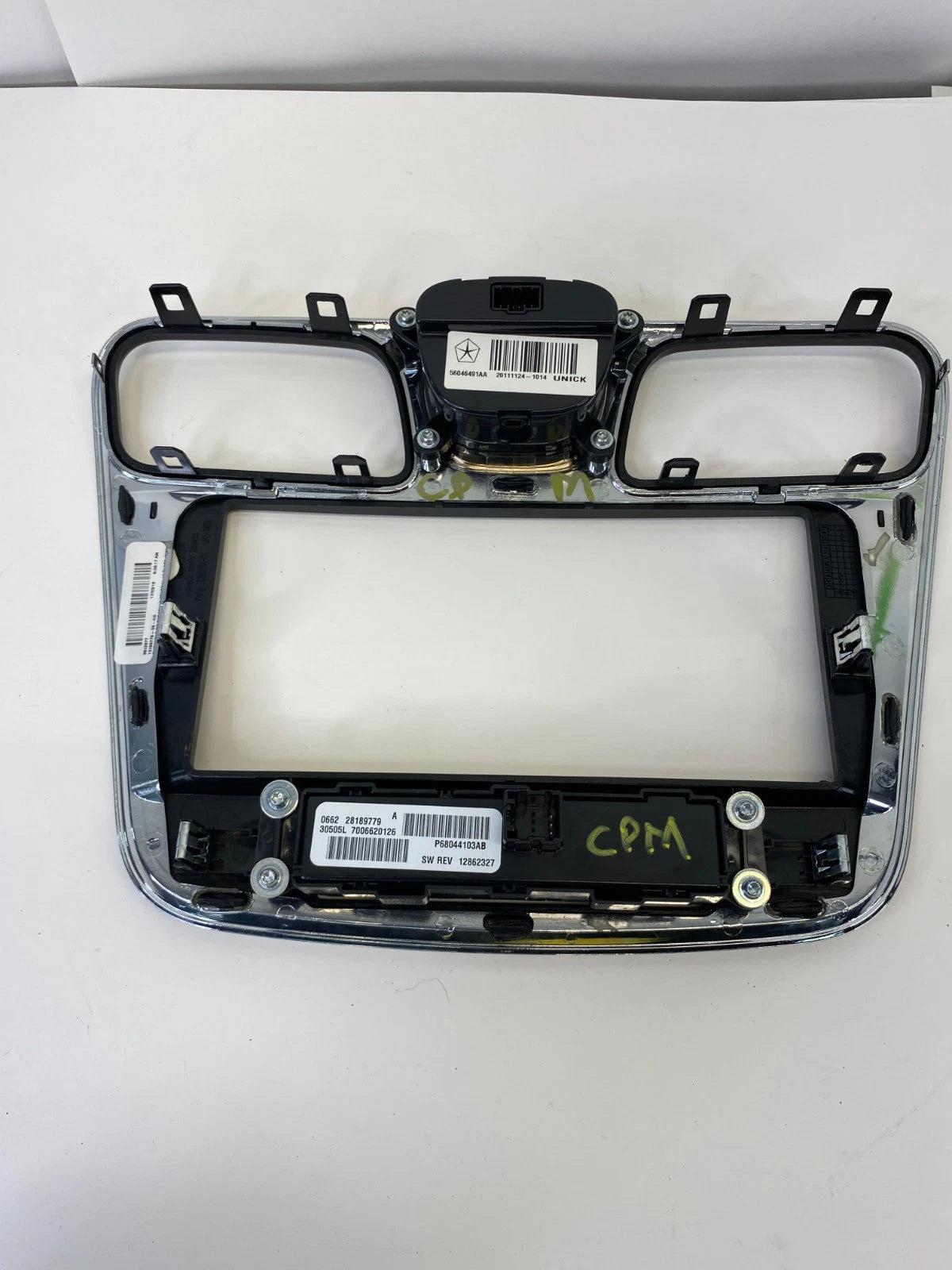 2011-2014 CHRYSLER 200 RADIO BEZEL WITH CLOCK & SWITCHES P68044103AB OEM