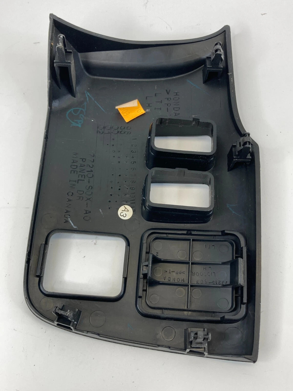 1999-2004 HONDA ODYSSEY LEFT DRIVER SIDE SLIDING DOOR TRIM PANEL SWITCH BEZEL