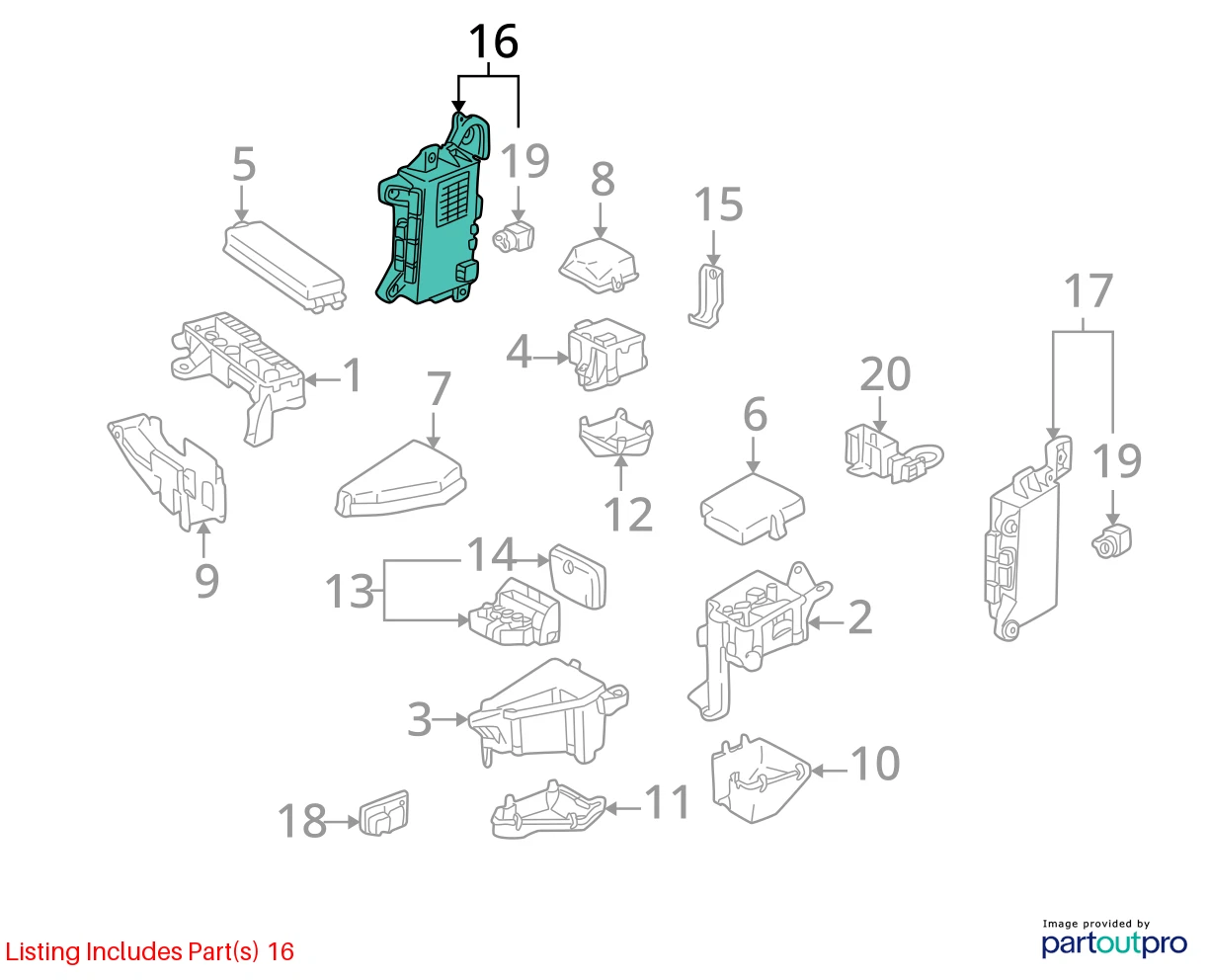 2004-2006 LEXUS LS430 4.3L FR RIGHT INTERIOR CABIN FUSE RELAY JUNCTION BOX OEM