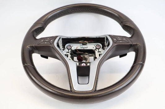 2014-2016 MERCEDES E350 W212 LEATHER STEERING WHEEL PADDLE SHIFTERS BLACK OEM