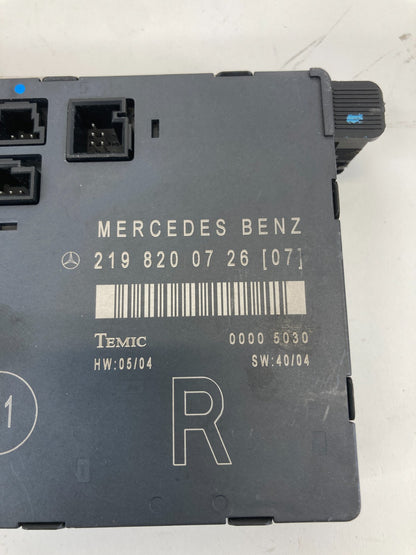 2006 Mercedes-Benz CLS500 Front Right Door Control Module Unit 219-820-07-26 OEM