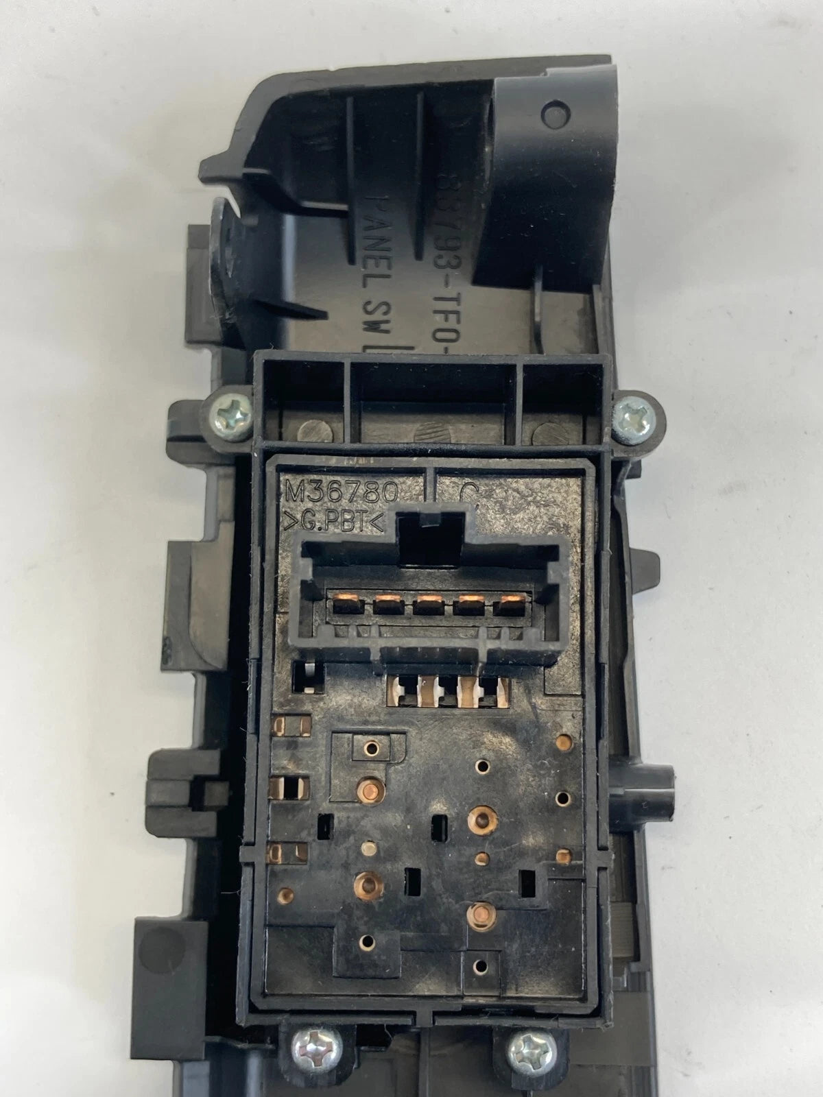 09-13 HONDA FIT REAR LEFT BACK SIDE DOOR WINDOW SWITCH W/BEZEL 83793-TF0-00 OEM