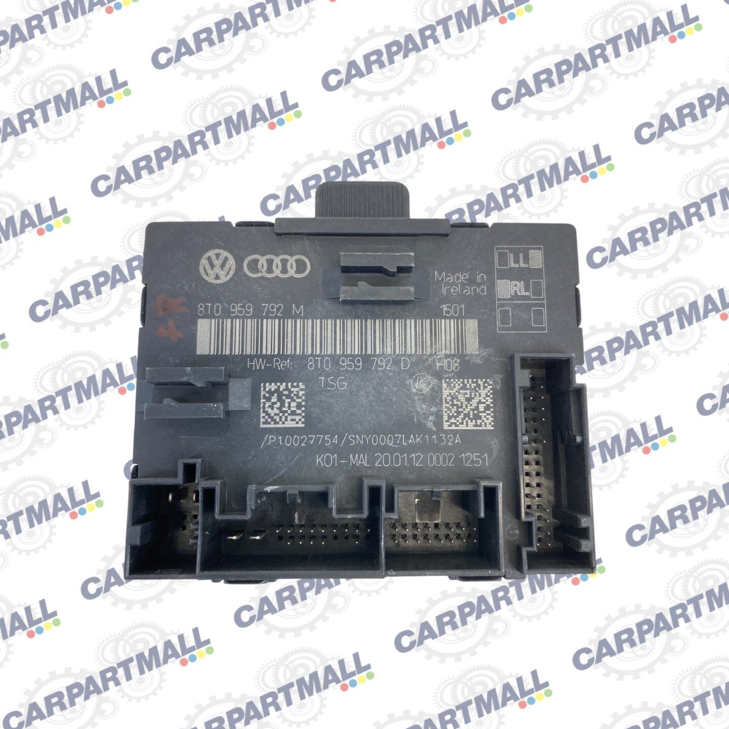 11-13 Audi A4 Quattro Front Right Side Door Locking Control Module 8T0-959-792-M