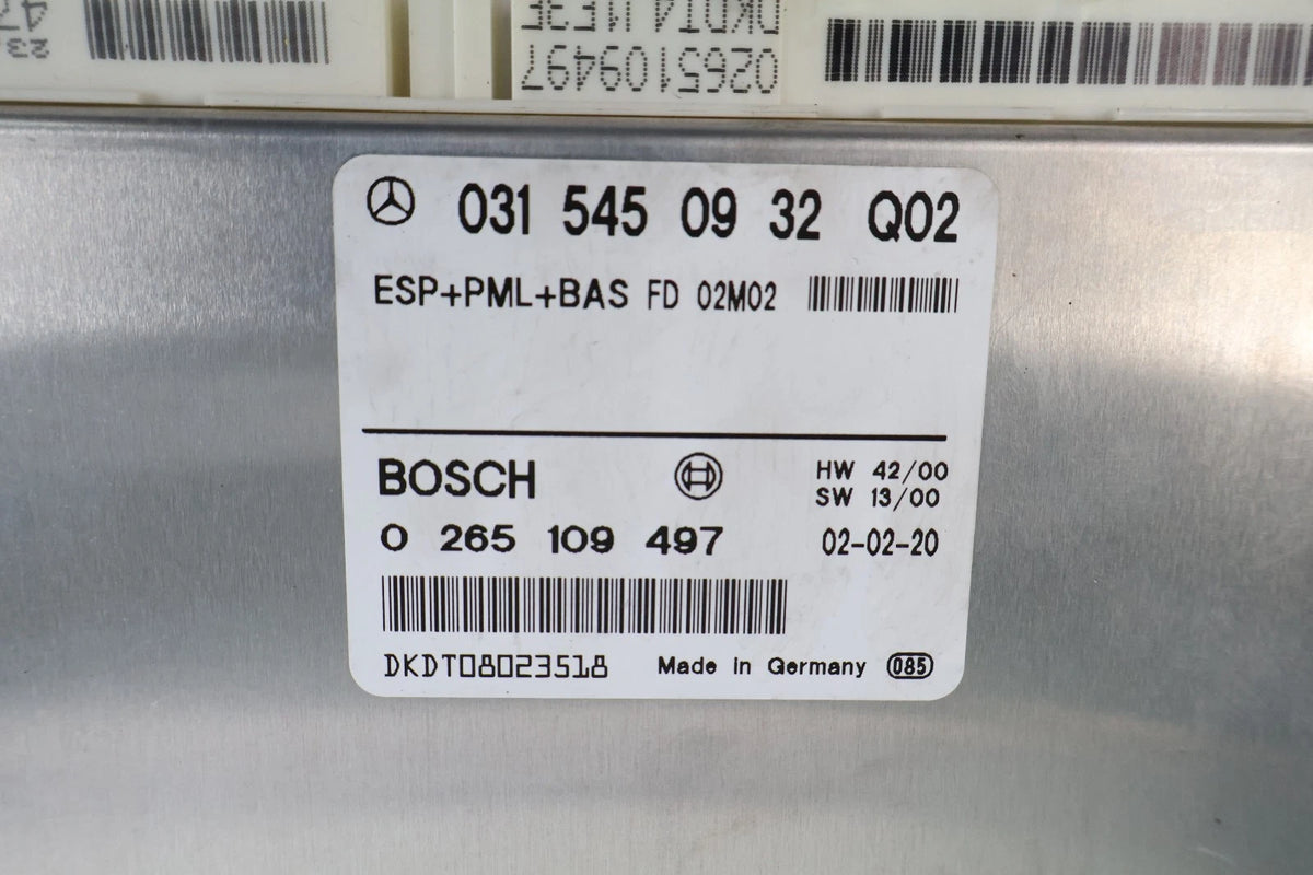 2000-2003 MERCEDES S430 S500 ABS ESP STABILITY CONTROL MODULE 031-545-09-32-Q02