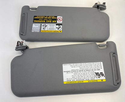 2006-2010 TOYOTA RAV4 GRAY LEFT & RIGHT SUN VISOR PAIR SET W/ VANITY MIRROR OEM