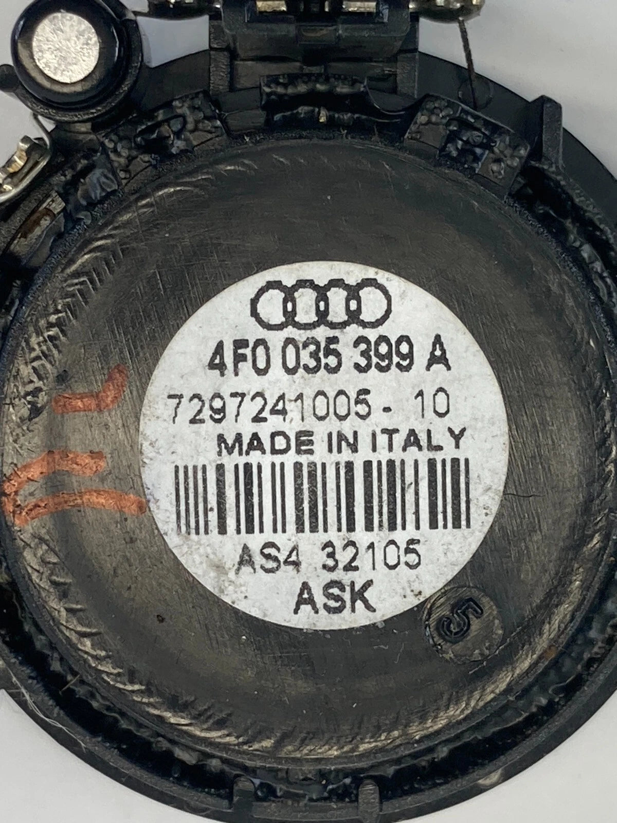 05-11 AUDI A6 QUATTRO REAR LEFT SIDE SOUND AUDIO TWEETER SPEAKER 4F0-035-399A