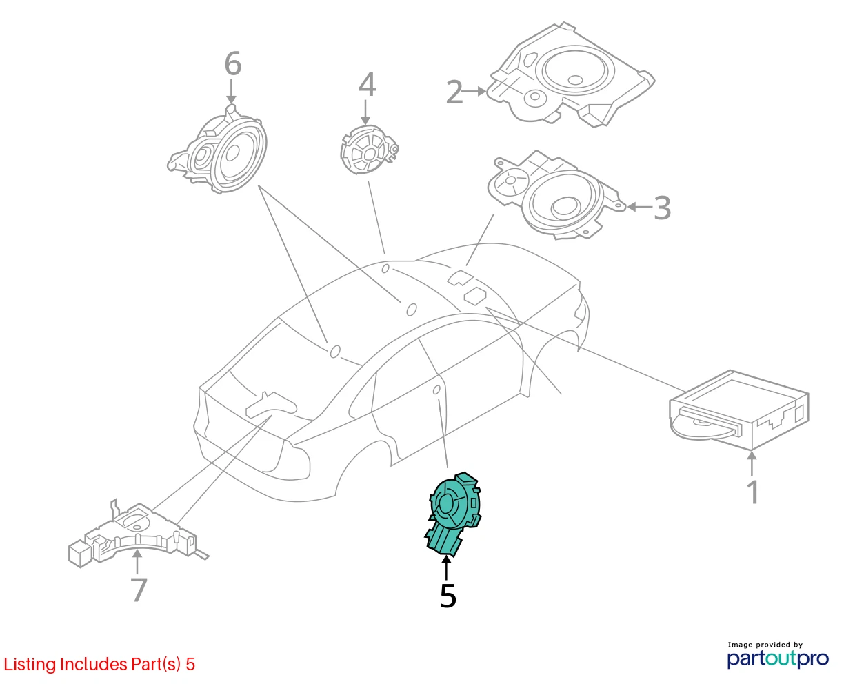 2004-2011 VOLVO S40 S 40 REAR LEFT SIDE TWEETER SPEAKER LOUDSPEAKER 8691600 OEM