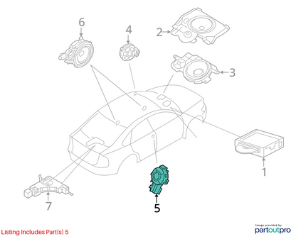 2004-2011 VOLVO S40 S 40 REAR LEFT SIDE TWEETER SPEAKER LOUDSPEAKER 8691600 OEM