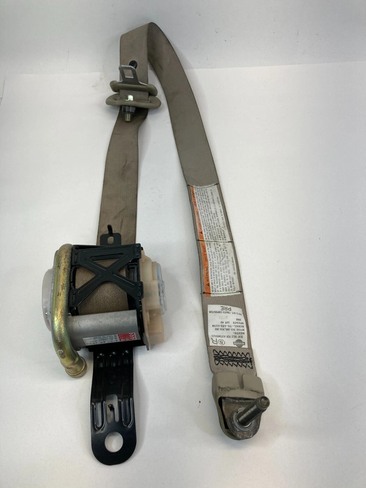 02 03 INFINITI QX4 SUV FRONT RIGHT SEAT BELT SHOULDER RETRACTOR TK-AB2-G1750 OEM