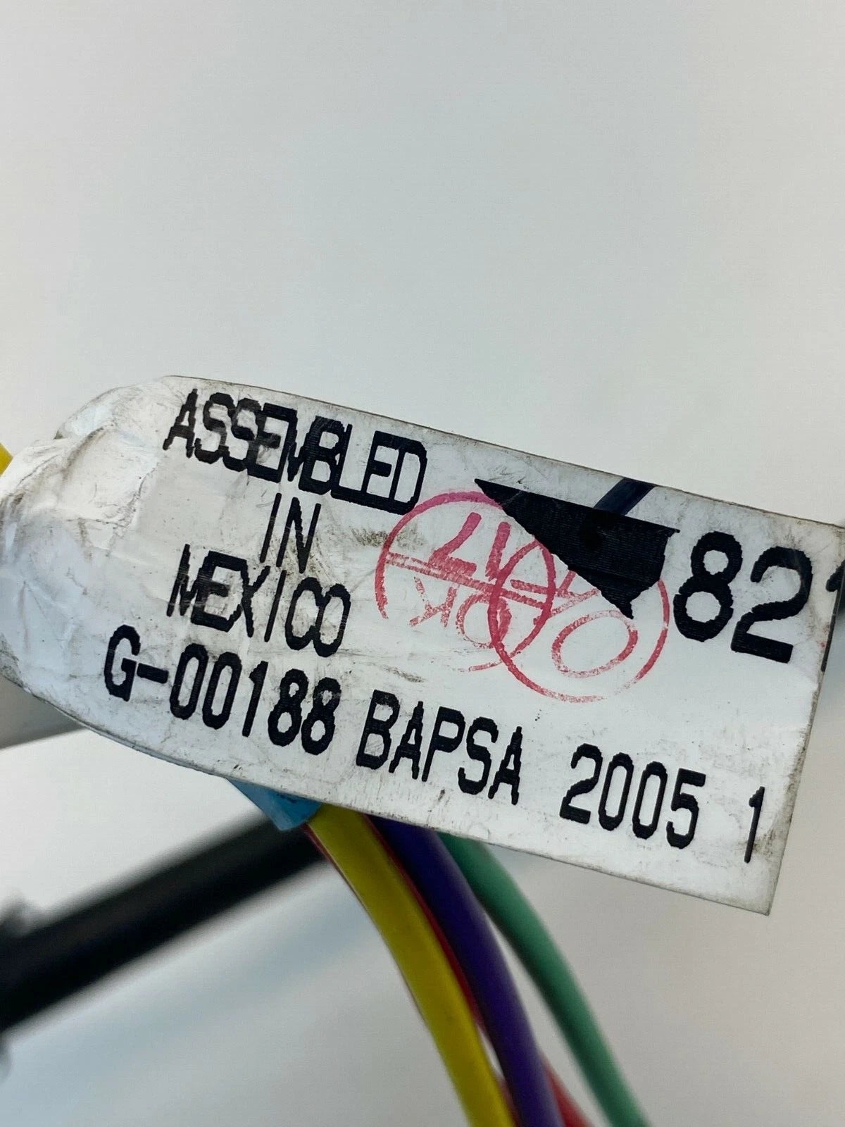2007-2011 TOYOTA CAMRY SEDAN REAR RIGHT DOOR WIRING HARNESS WIRE 82153-06300 OEM