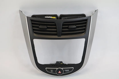2012-2017 HYUNDAI ACCENT DASH RADIO BEZEL TRIM W/ AIR VENTS & HAZARD SWITCH OEM