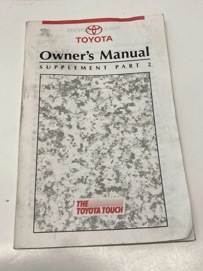1998 98 TOYOTA CAMRY SEDAN OWNER'S MANUAL GUIDE BOOK & SUPPLEMENT OEM
