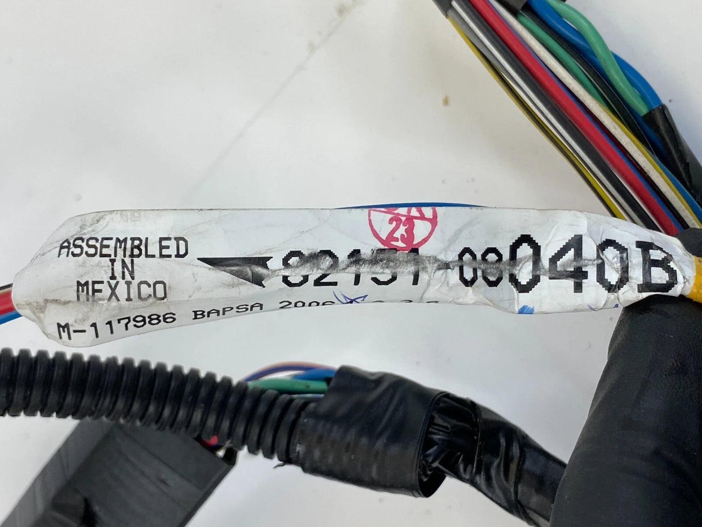 2005-2010 TOYOTA SIENNA FRONT RIGHT SIDE DOOR WIRE WIRING HARNESS 82151-08040