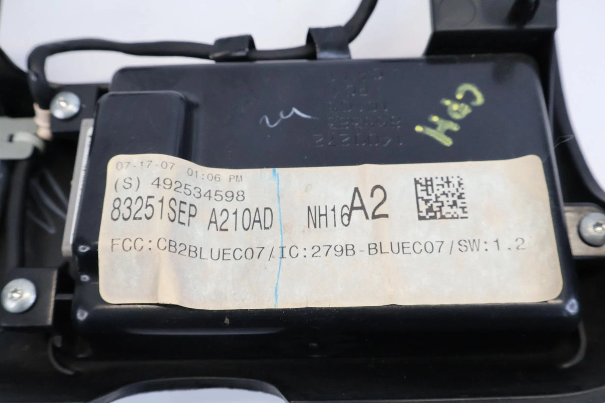 2004-2008 ACURA TL OVERHEAD CONSOLE COVER W BLUETOOTH MODULE 83251-SEP-A210-AD