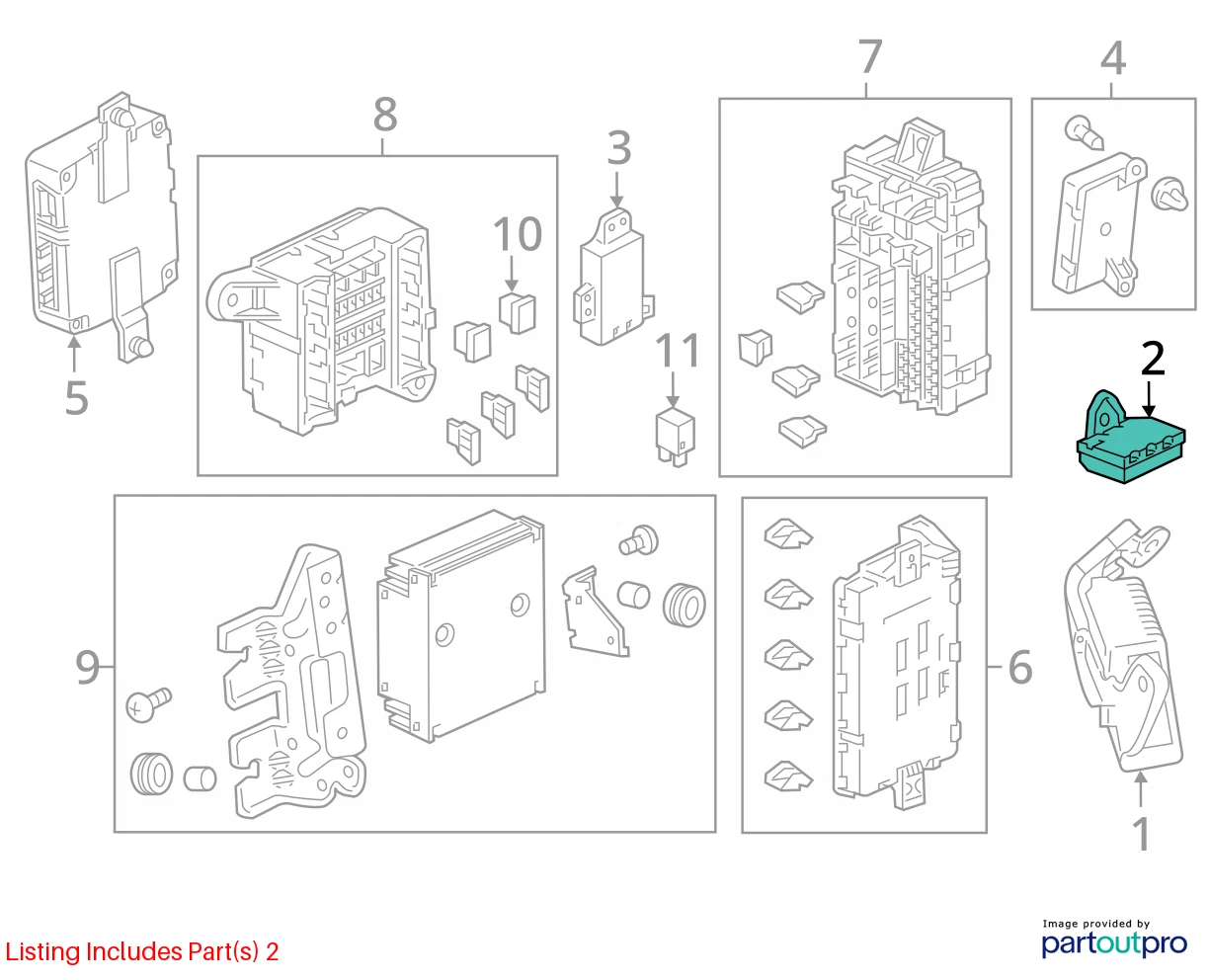 2011-2013 HONDA ODYSSEY ACTIVE NOISE CANCELLATION MODULE UNIT OEM 39200-TK8-A130