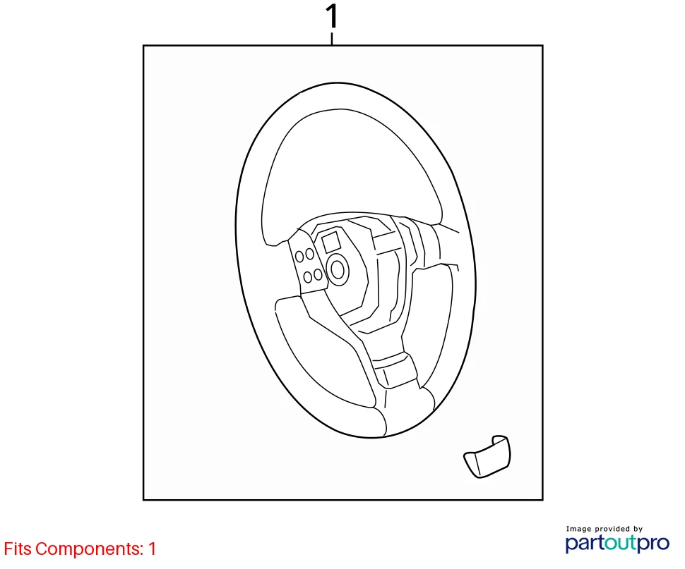 2012-2014 VOLKSWAGEN JETTA LEFT SIDE DRIVER STEERING WHEEL 5C0-419-091-AMUSZ OEM
