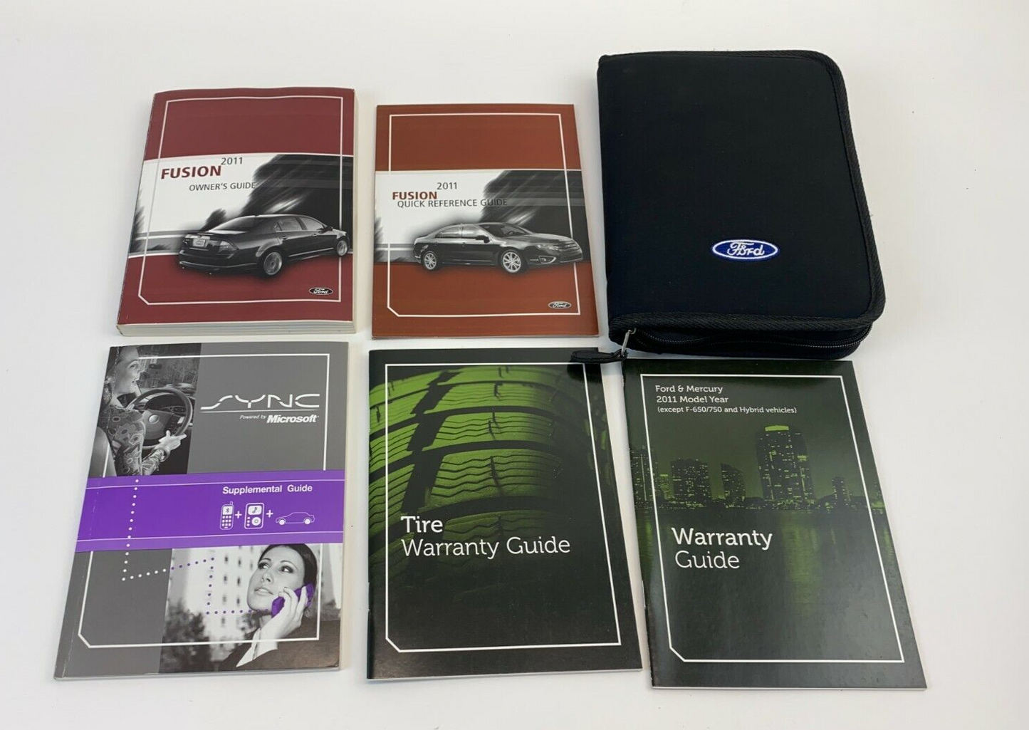 2011 11 Ford Fusion Sedan Owner's Manual Warranty Guide Book w/ Case OEM