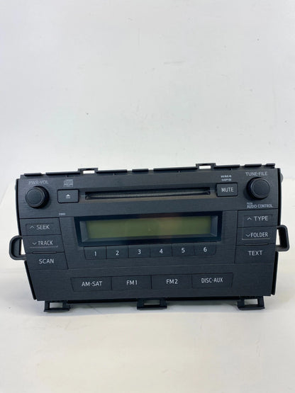 2010 2011 TOYOTA PRIUS RADIO RECEIVER CD DISC PLAYER MP3 WMA UNIT 8612047290 OEM