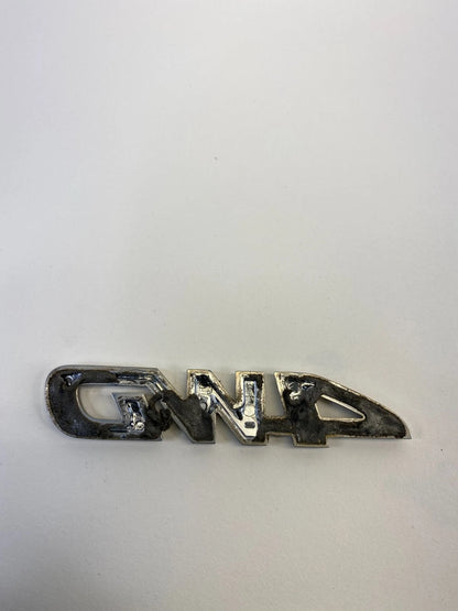 06-12 TOYOTA RAV4 REAR RIGHT SIDE TRUNK LID DOOR LOGO EMBLEM BADGE CHROME OEM