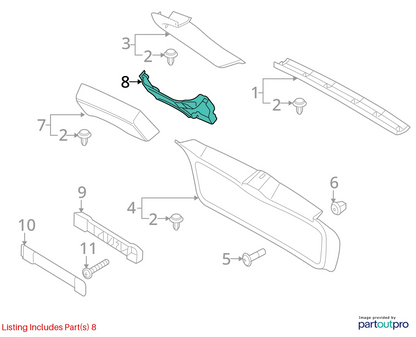 2006-2009 RANGE ROVER SPORT REAR WIPER MOTOR BRACKET REATAINER ERK500570 OEM