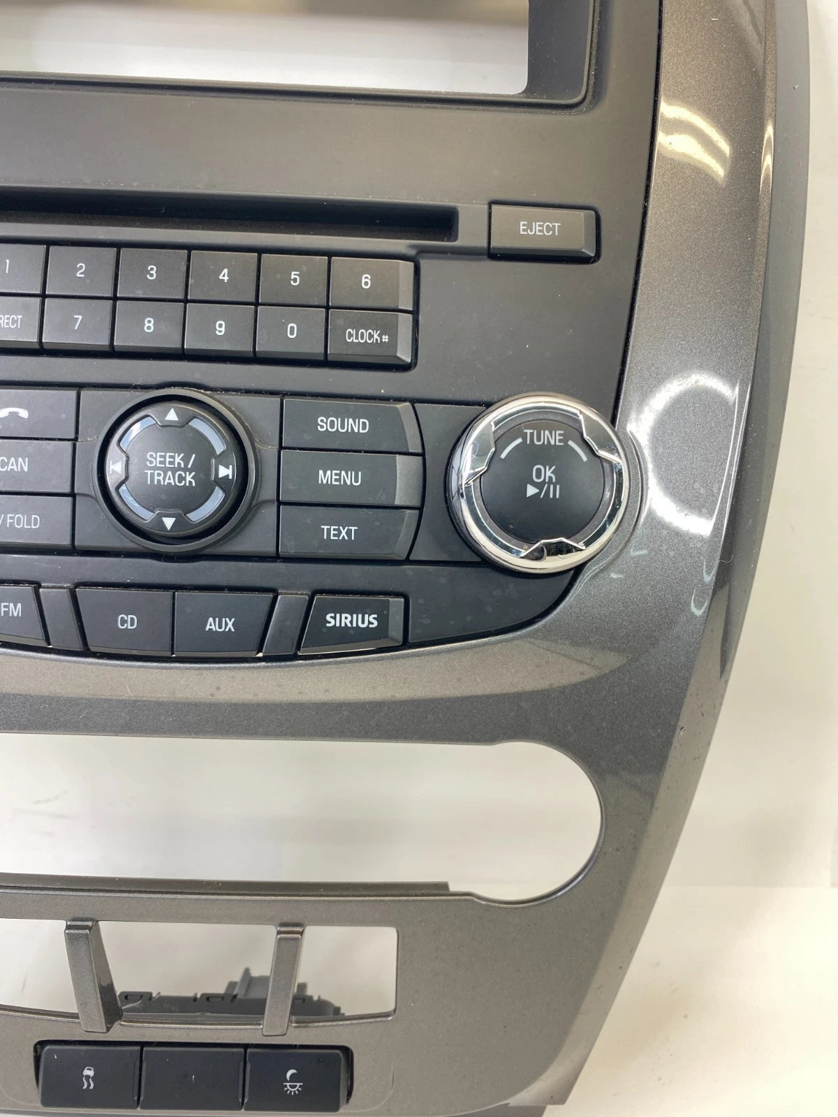 10-12 FORD FUSION CENTER DASH CD RADIO CONTROL PANEL W /BEZEL 9E5T18A802AE OEM