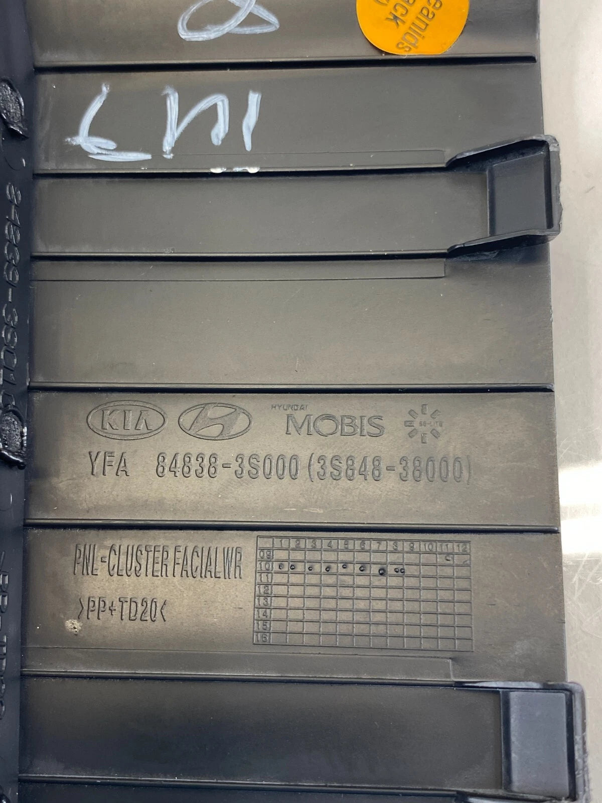 2011-2014 HYUNDAI SONATA DASH PANEL CLUSTER LOWER TRIM BEZEL 84838-3S000 OEM