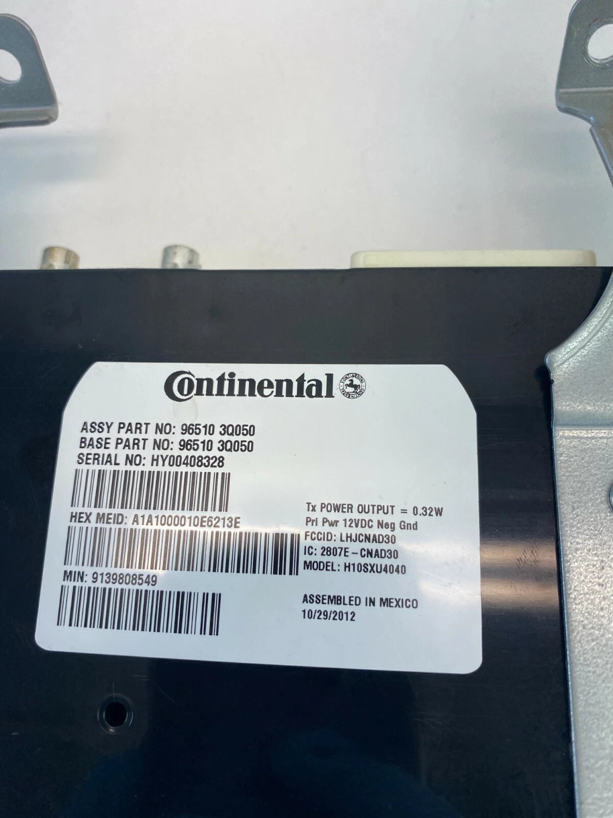 12-14 HYUNDAI SONATA MOBILE TELEMATICS SYSTEM COMMUNICATION MODULE 96510-3Q050