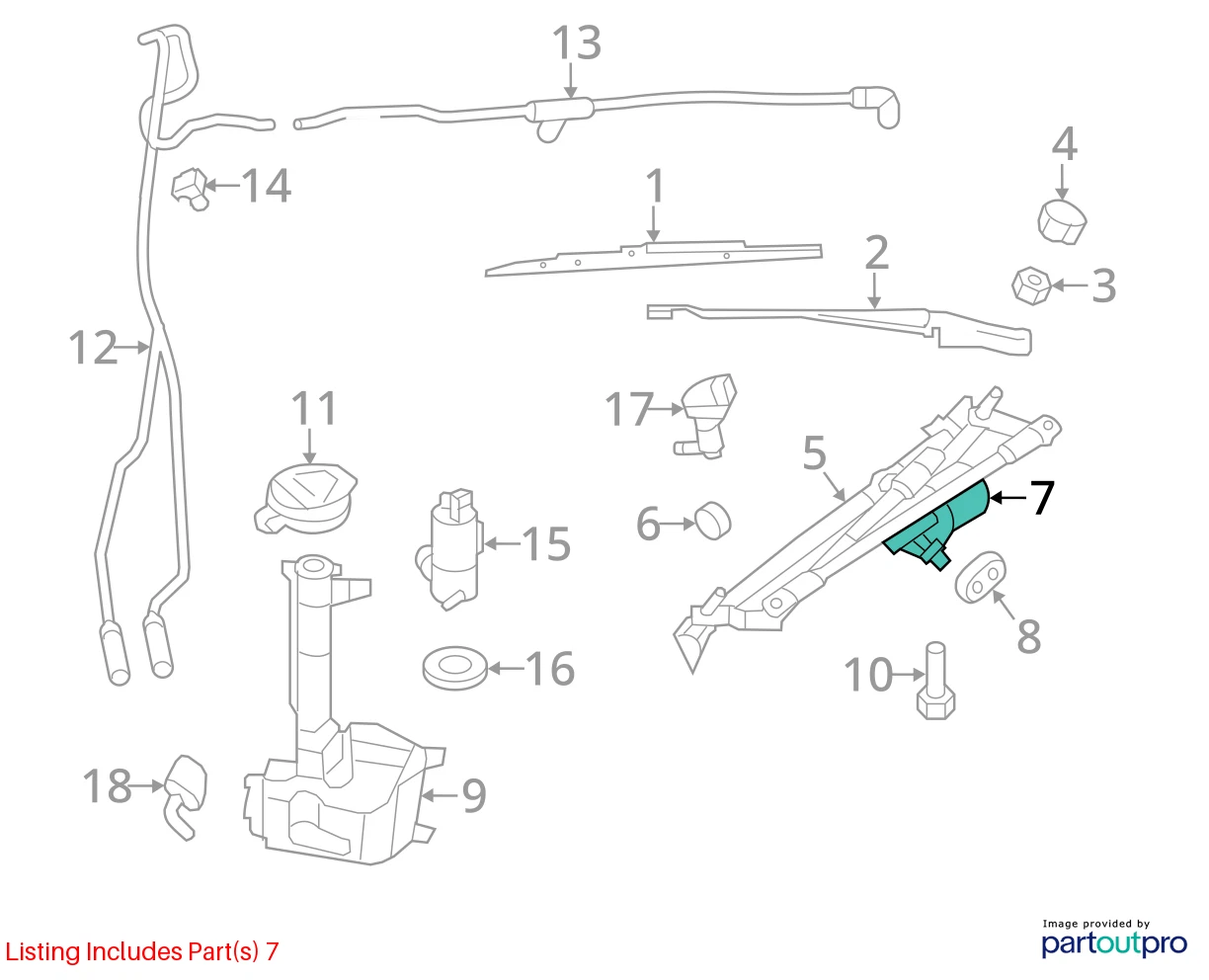 2008 09 10 11 12 13 2014 DODGE AVENGER WINDSHIELD WIPER MOTOR 68044087AA OEM