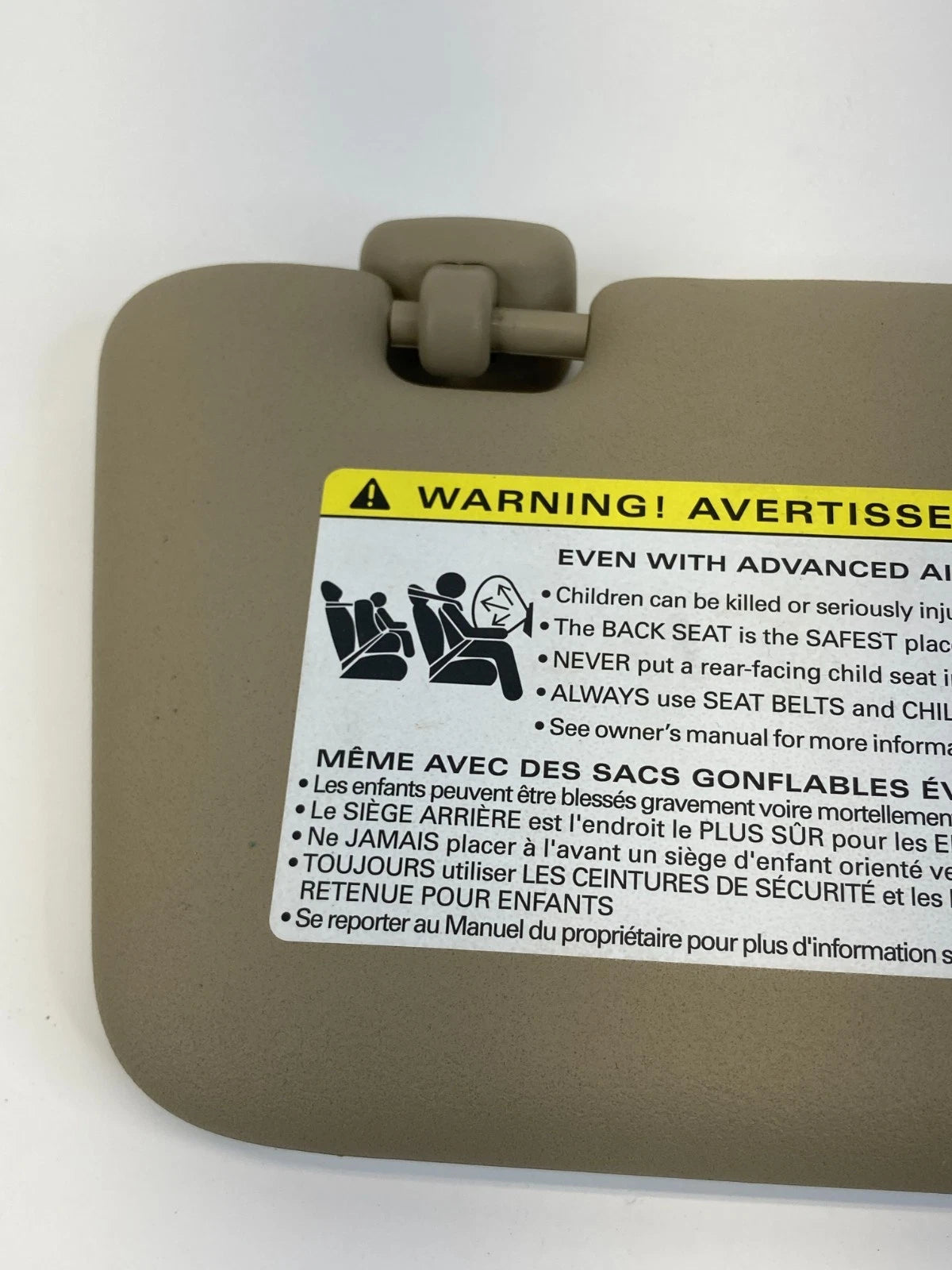 05-08 AUDI A4 QUATTRO FRONT RIGHT RH PASSENGER SIDE SUNVISOR SUN VISOR SHADE OEM