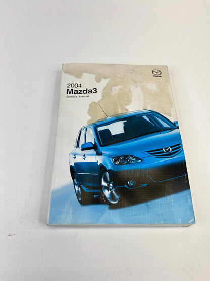 2004 04 MAZDA 3 MAZDA3 I SEDAN OWNERS MANUAL GUIDE HANDBOOK W/ BOOK CASE OEM