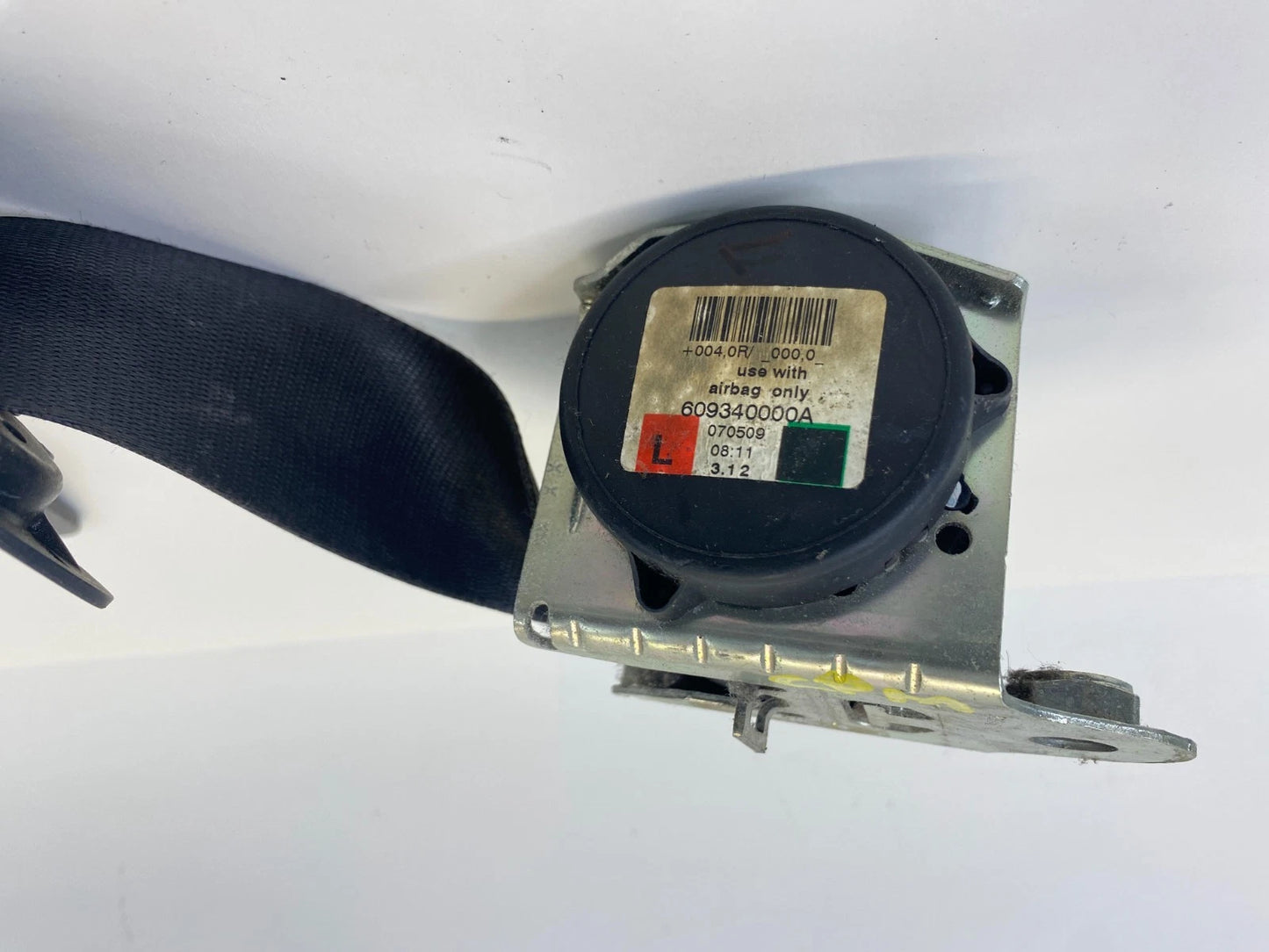 2007-2009 MINI COOPER FRONT LEFT DRIVER SIDE SEAT BELT RETRACTOR 609340000A OEM